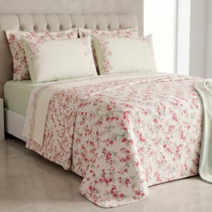 Kit Cobre Leito e Jogo Cama 07 Peças Harmony - Oferta na Shopee