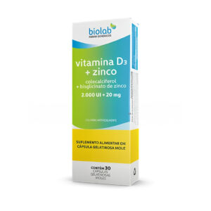 Vitamina D3 + Zinco 2.000UI + 20mg 30 Cápsulas Moles - Oferta na Shopee
