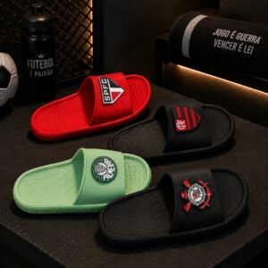 Chinelo Slide Time - Confortavél Adulto e Infantil - Lançamento - Oferta na Shopee