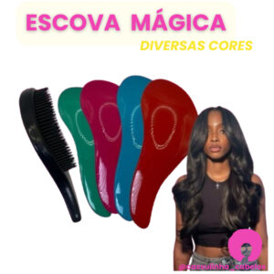 ESCOVA MÁGICA DESEMBARAÇADORA PROFISSIONAL | IDEAL PARA CABELOS CACHEADOS