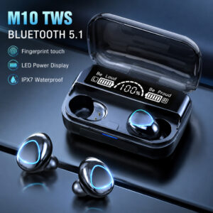 M10 Bluetooth Earphone Super Bass HiFi Stereo Wireless TWS Sport Headsets Noise Reduction - Oferta na Shopee