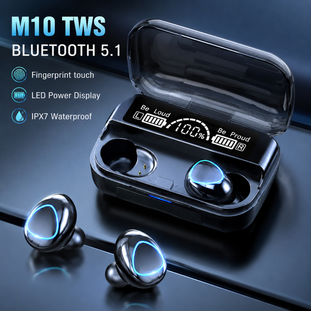 M10 Bluetooth Earphone Super Bass HiFi Stereo Wireless TWS Sport Headsets Noise Reduction M10 Bluetooth Earphone Super Bass HiFi Stereo Wireless TWS Sport Headsets Noise Reduction - Oferta na Shopee