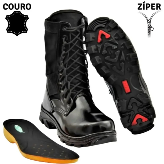 COTURNO MILITAR TROLLER PRICE ALTO BRILHO COM ZÍPER COTURNO MILITAR TROLLER PRICE ALTO BRILHO COM ZÍPER - Oferta na Shopee