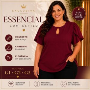 Blusa Feminina Plus Size com Modelagem Confortável tendencia entrega rapida - Oferta na Shopee