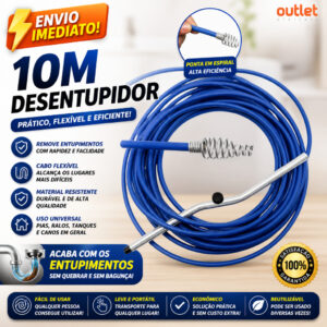 Desentupidor Manual Tufão para Pia Ralo Canos Manivela com mola Vaso Sanitario Tanques - Oferta na Shopee