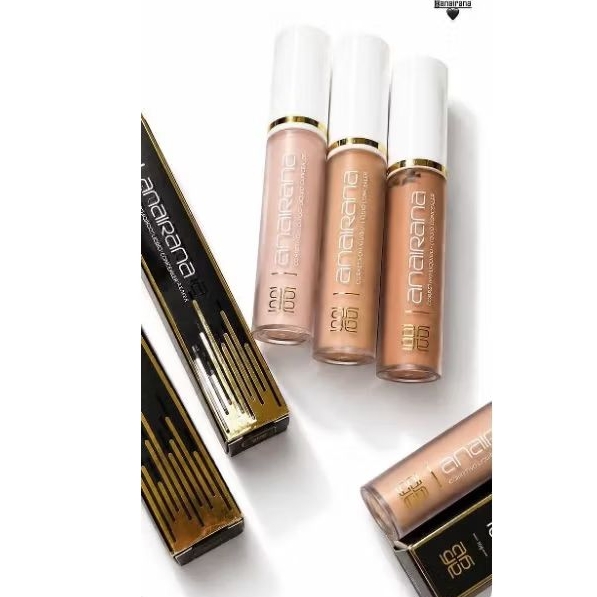 Corretivo Líquido Anairana makeup pro 10g - Alta Cobertura, Rosa Mosqueta e Colágeno para Peles Maduras Corretivo Líquido Anairana makeup pro 10g - Alta Cobertura