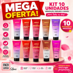 KIT 10 UNID LOÇÃO HIDRATANTE CORPORAL APIDERM APINIL - Oferta na Shopee
