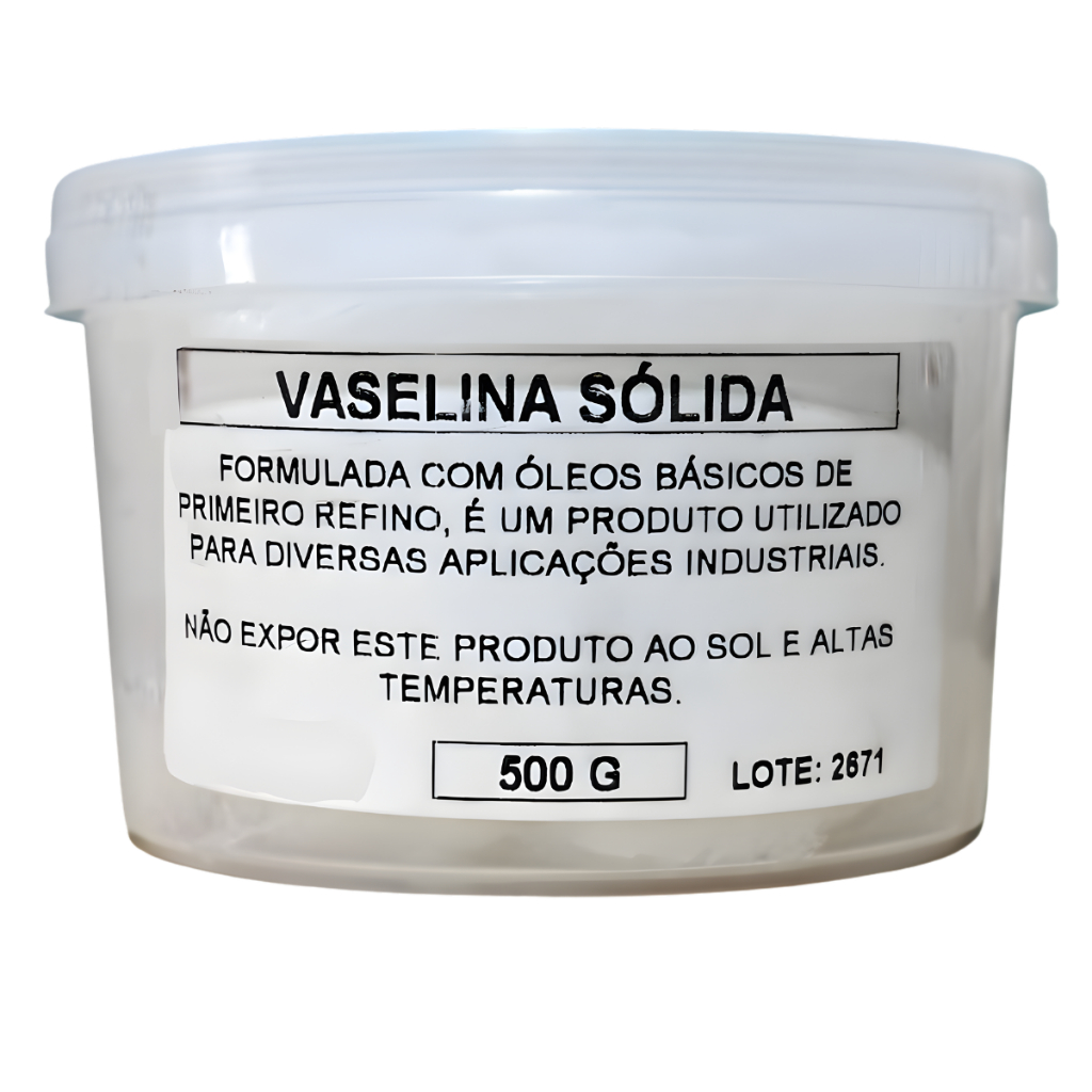 Vaselina Sólida Industrial 500g Pasta Multiuso Lubrificação Proteção Moldes Pneus Profissional Vaselina Sólida Industrial 500g Pasta Multiuso Lubrificação Proteção Moldes Pneus Profissional