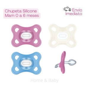 Chupeta Comfort Mam 100% Silicone 0-6 Meses Com Caixa Esterilizadora - Oferta na Shopee
