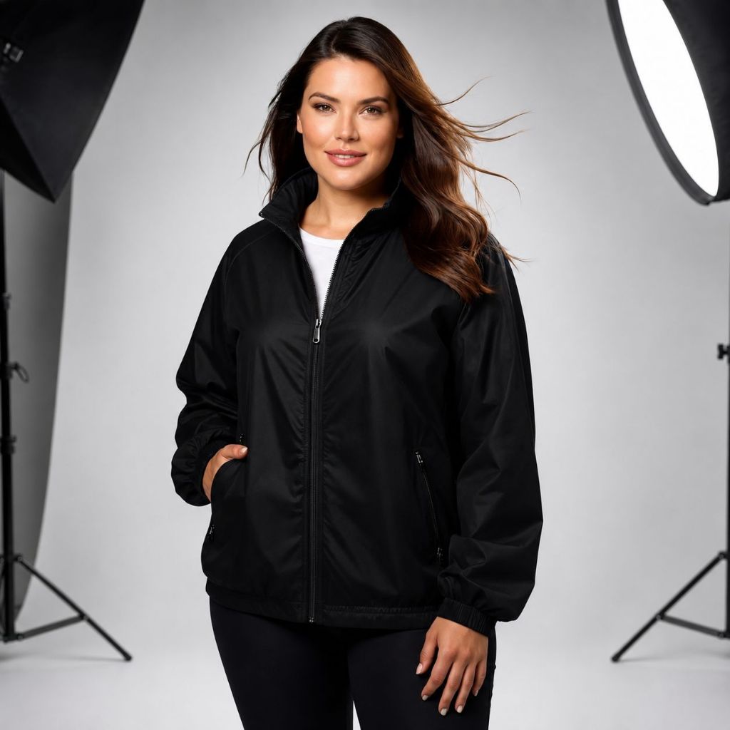 Jaqueta Corta Vento Plus Size Feminina Original Chief P ao G4 Capuz Gola Alta Jaqueta Corta Vento Plus Size Feminina Original Chief P ao G4 Capuz Gola Alta