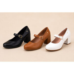 Sapato Adulto Mary Jane Salto Baixo Feminino Boneca Estiloso Scarpin Fivela Regulagem Trabalho - Oferta na Shopee