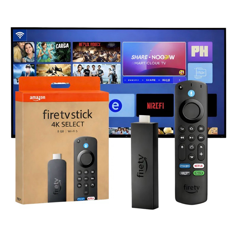 Fire TV Stick 4k select (Última geração) com Controle Remoto Por Voz com Alexa (inclui comandos de TV) Fire TV Stick 4k select (Última geração) com Controle Remoto Por Voz com Alexa (inclui comandos de TV)