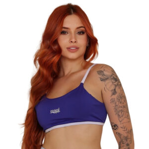 Top Academia Fitness Duplo Costas Nua Alças sustentação Bicolor - Oferta na Shopee