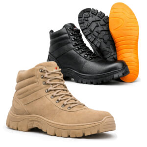 2 Pares Coturno Militar Masculino Cano Curto Conforto Estilo - Oferta na Shopee