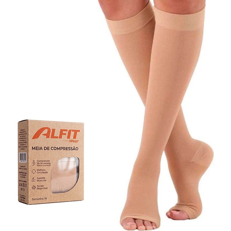 Meia 3/4 Alta Compressão 20-30mmhg - Sem Ziper - Unisex Meia 3/4 Alta Compressão 20-30mmhg - Sem Ziper - Unisex - Oferta na Shopee