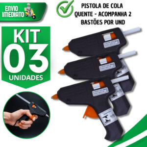 Jogo Pistola Bivolt Cola Quente Profissional Artesanato Escolar Escritório Com Bastão Multiuso - Oferta na Shopee