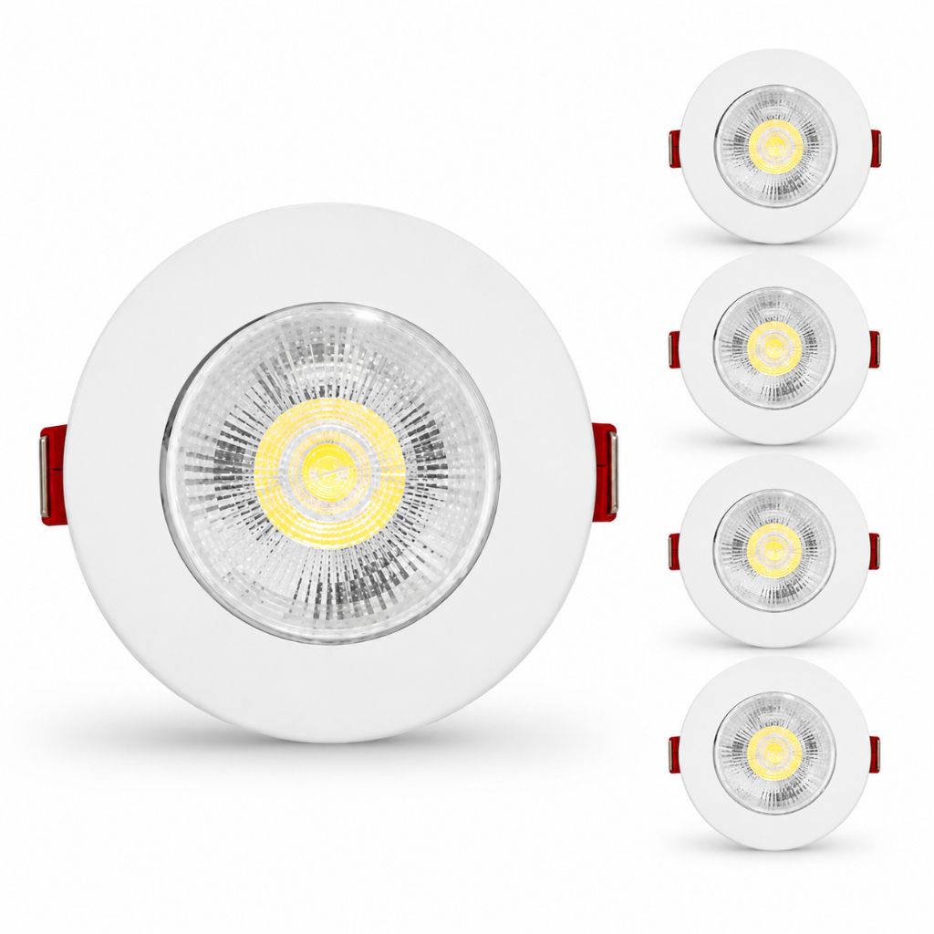 Kit 5 Spot LED Embutir 7W Redondo Branco Quente ou Frio Bivolt Kit 5 Spot LED Embutir 7W Redondo Branco Quente ou Frio Bivolt - Oferta na Shopee