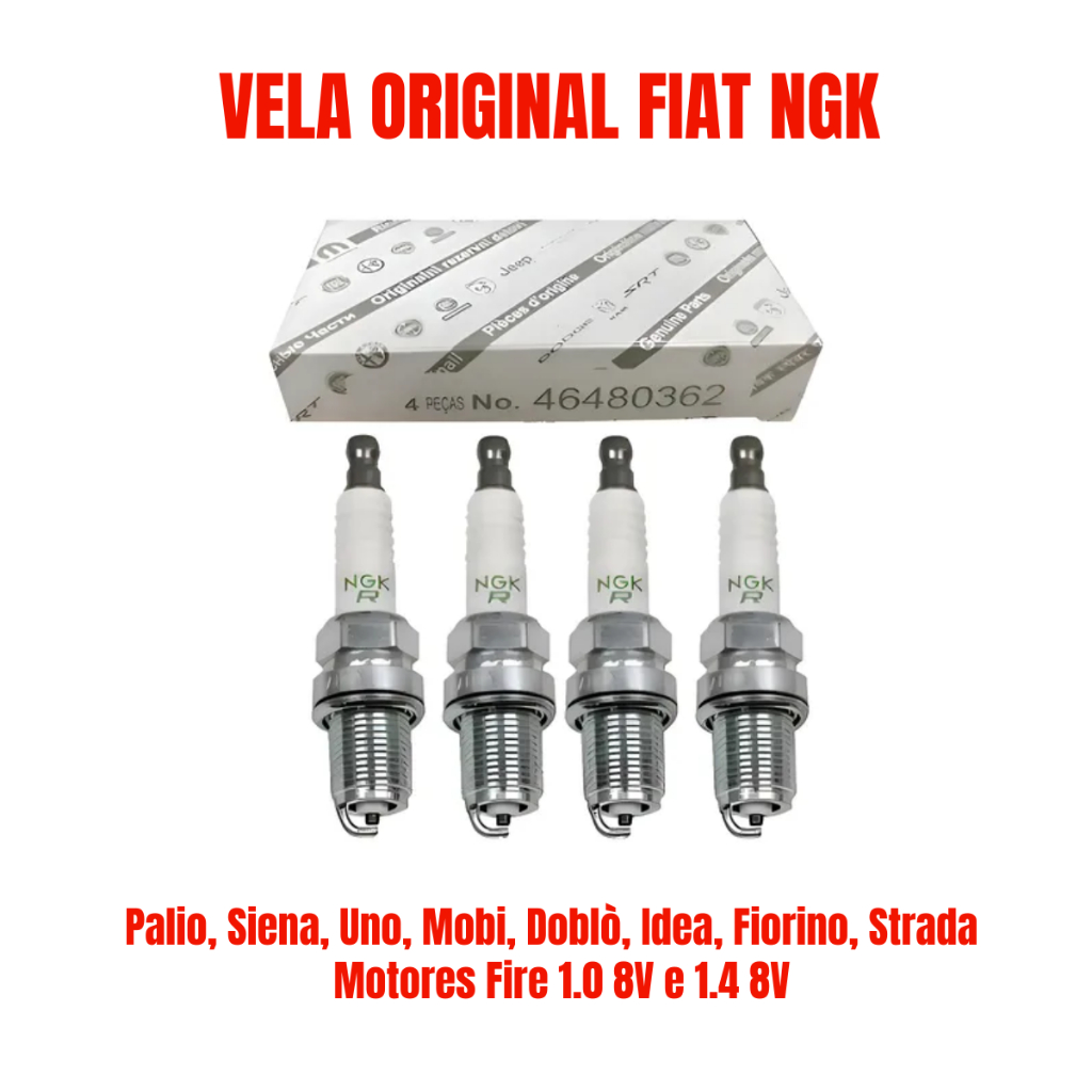 Jogo Vela Ignição Fiat Palio Uno Siena Doblo 1.0/1.3/1.4/8v Fire Jogo Vela Ignição Fiat Palio Uno Siena Doblo 1.0/1.3/1.4/8v Fire