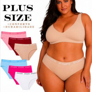 KIT 4 E 8 CALÇOLA PLUS SIZE CINTURA ALTA E COS LARGO EM ALGODAO LINGERIE TAMANHO EXTRA PARA SEU DIA DIA - Oferta na Shopee