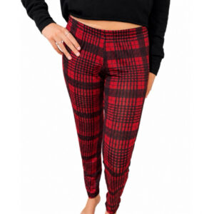 1 Calça Pijama Feminina Xadrez Preta e Vermelha Fininha em Poliéster Leve Fresquinha e Confortável Para Dormir - Oferta na Shopee