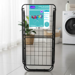 Varal de Chão GRANDE Com Abas em Aço Reforçado Branco Ou Preto - Oferta na Shopee