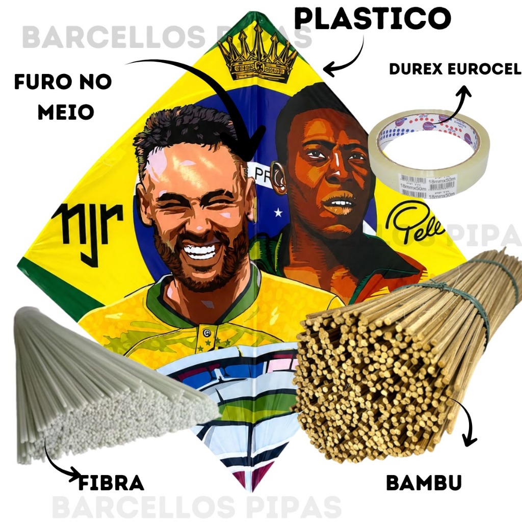 Kit Faça Você Mesmo Pipas 20 Unidades 35×35 Plástico Estampados Sortidos Kit Faça Você Mesmo Pipas 20 Unidades 35×35 Plástico Estampados Sortidos