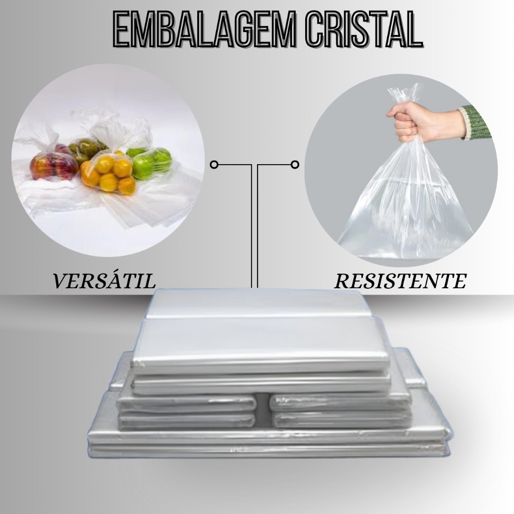 Saco Plástico PE Transparente 1 KG Varias Medidas Espessuras Embalagem Cristal PE Saco Plástico PE Transparente 1 KG Varias Medidas Espessuras Embalagem Cristal PE - Oferta na Shopee