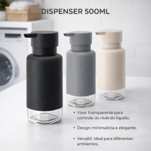 Porta Detergente Dispenser 500ml Sabonete Liquido Pia Cozinha Banheiro OU Elegante Resistente - Oferta na Shopee