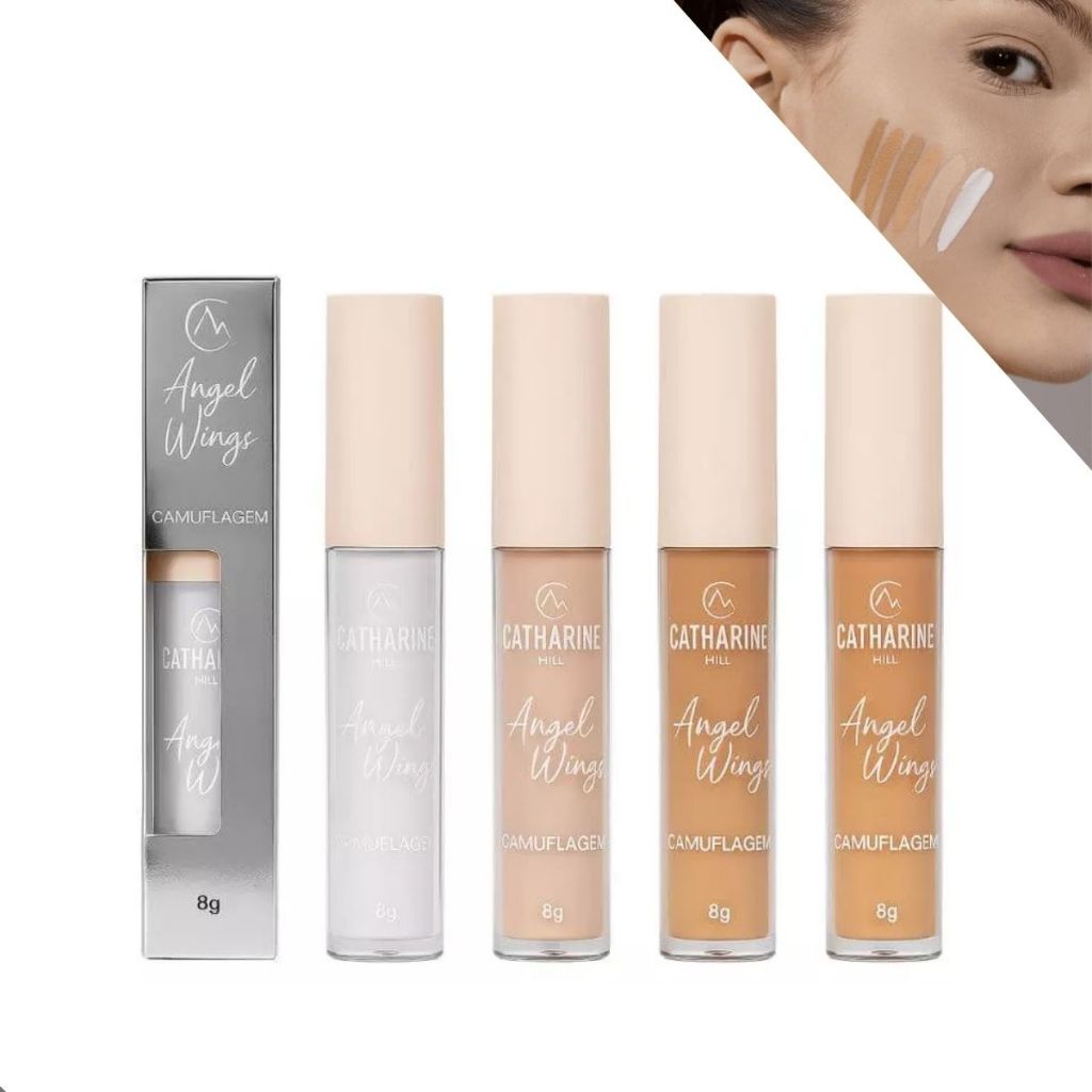 Camuflagem Catharine Hill Alta Cobertura Olheiras Manchas Vitiligo Tattoo Angel Wings 8g Camuflagem Catharine Hill Alta Cobertura Olheiras Manchas Vitiligo Tattoo Angel Wings 8g
