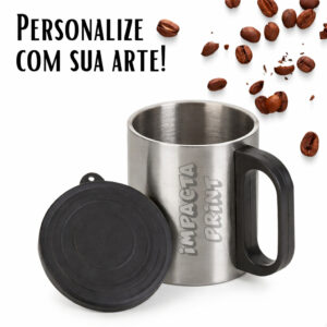 kIT10 Canecas Canequinha de Inox com alça 180ml Personalizada Logo/Arte - Oferta na Shopee