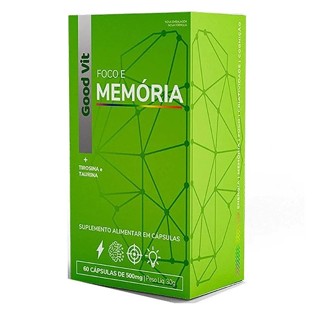 VITAMINA FOCO E MEMORIA C/60 CÁPSULAS-GOOD VIT VITAMINA FOCO E MEMORIA C/60 CÁPSULAS-GOOD VIT