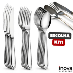 Jogo de Talhares Inox Escolha 36