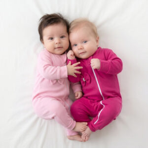 Macacão Bebe Menina Com Ziper 02 Peças Pink E Rosa Lisos - Conjunto Infantil Macacao Feminino - Oferta na Shopee