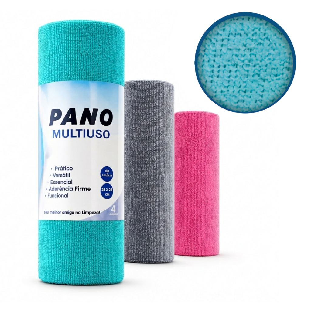 Kit 2 Panos Multiuso Em Rolo 20 Folhas 25x25cm Reutilizável Lavável Alta Absorção Cozinha Casa e Pia Kit 2 Panos Multiuso Em Rolo 20 Folhas 25x25cm Reutilizável Lavável Alta Absorção Cozinha Casa e Pia