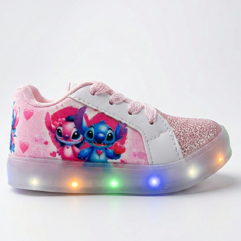 Tênis Infantil Feminino Lilo Stitch Casual Com Led Colorido Super Leve e Confortável Tênis Infantil Feminino Lilo Stitch Casual Com Led Colorido Super Leve e Confortável - Oferta na Shopee