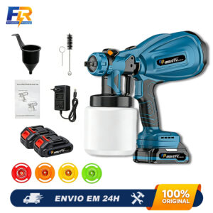 Pistola de Pintura Pulverizador Elétrico 800W 2 Baterias 21V Spray Portátil Elétrico 800ML Profissional - Oferta na Shopee