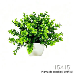 folha com vaso quadrado 15cm - Oferta na Shopee