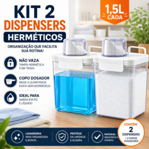 Kit 2 Dispenser Hermético 1
