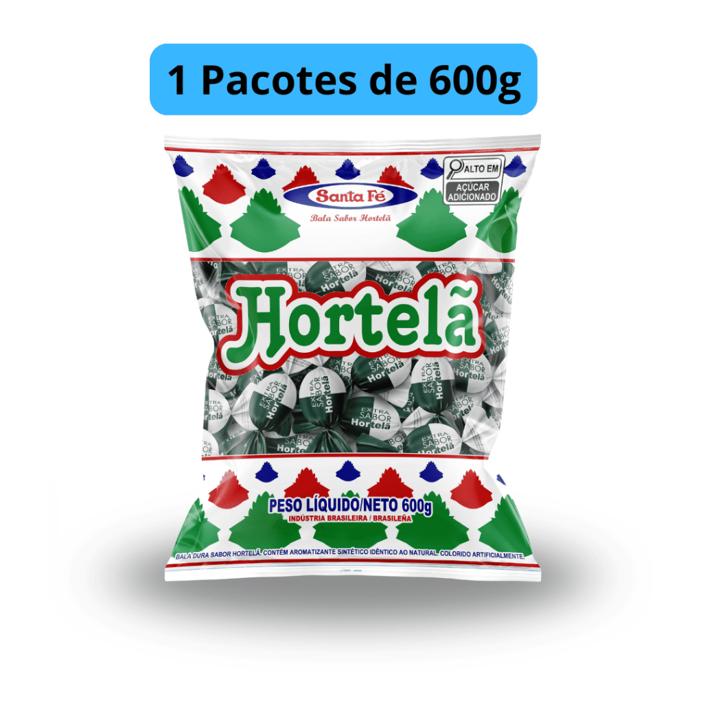BALA - HORTELÃ - SANTA FÉ - PACOTE 600G - DURA BALA - HORTELÃ - SANTA FÉ - PACOTE 600G - DURA - Oferta na Shopee