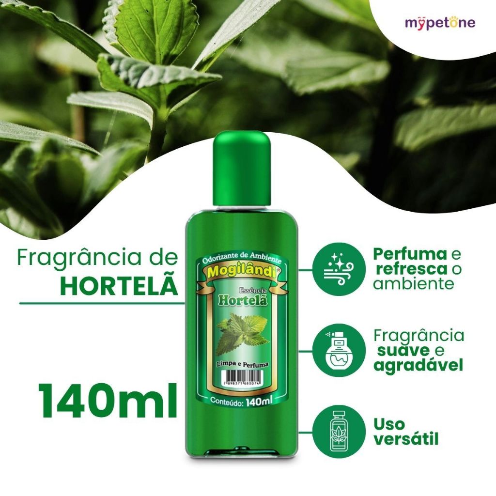 Odorizante de Ambientes Hortelã Mogilândi – 140 ML Odorizante de Ambientes Hortelã Mogilândi – 140 ML
