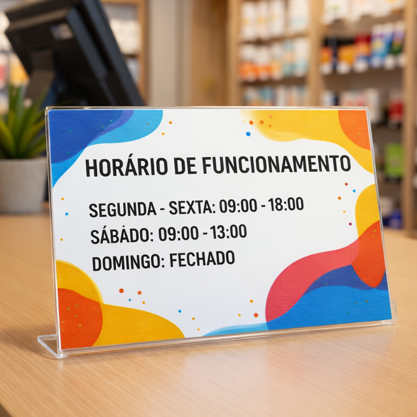 Display Expositor Em Acrílico A5 Horizontal Porta Folha Em L Transparente Mesa Multiuso Display Expositor Em Acrílico A5 Horizontal Porta Folha Em L Transparente Mesa Multiuso