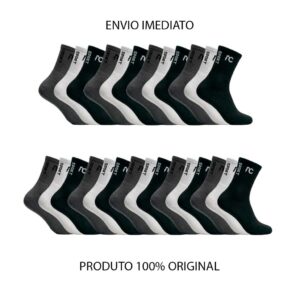 Kit c/ 12 ou 27 pares de meia cano longo AC Sport - Oferta na Shopee