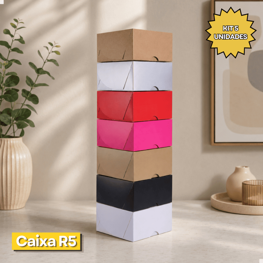 Kit 5 Caixas de Presente R5 11x11x6 Embalagem Presentes Caixinha Aniversário Casamento Kit 5 Caixas de Presente R5 11x11x6 Embalagem Presentes Caixinha Aniversário Casamento - Oferta na Shopee