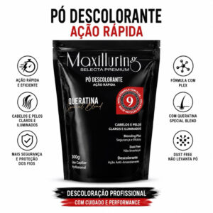 Maxilluring Selecta Premium Pó Descolorante 300g - Oferta na Shopee