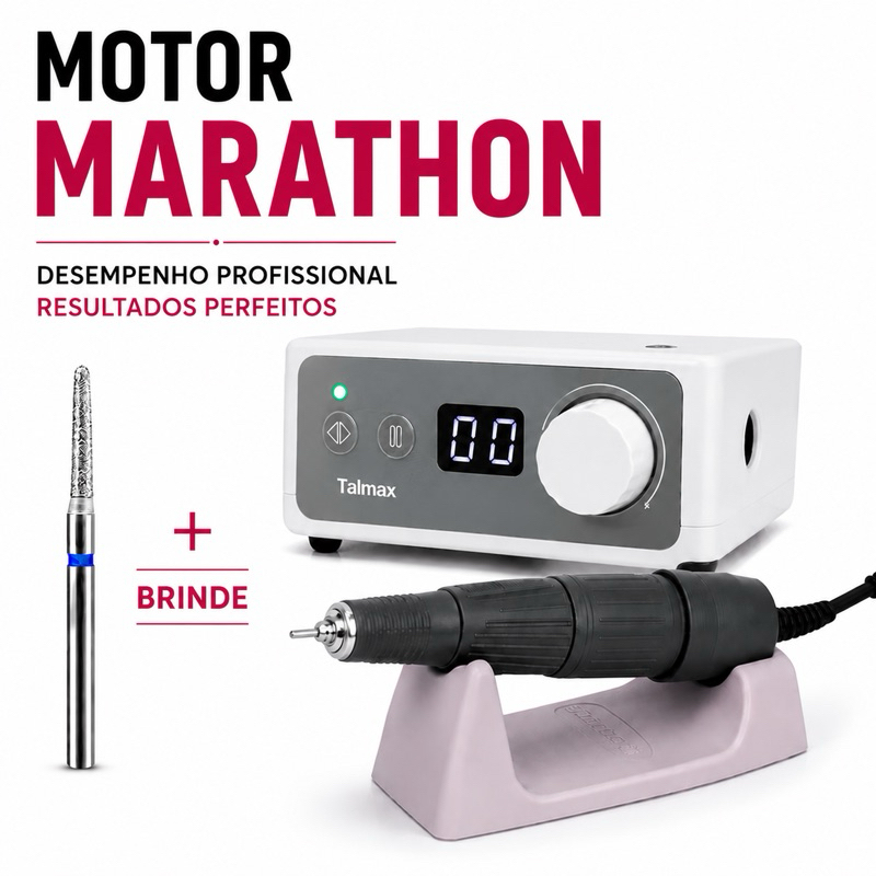 Motor Marathon Champion 3 Talmax + Kit Blindagem Unhas + Broca Diamantada Brinde Para Nail Designers Motor Marathon Champion 3 Talmax + Kit Blindagem Unhas + Broca Diamantada Brinde Para Nail Designers - Oferta na Shopee