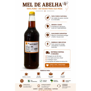MEL DE ABELHA 1 litro 100% PURO - PRODUTO ARTESANAL FABRICAÇÃO PRÓPRIA DIRETO DO CEARÁ - Oferta na Shopee