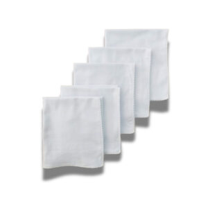 Kit 5 Fraldas de Boca Babete Malha Branca Dupla 100% Algodão com Acabamento Delicado para Bebê - Oferta na Shopee
