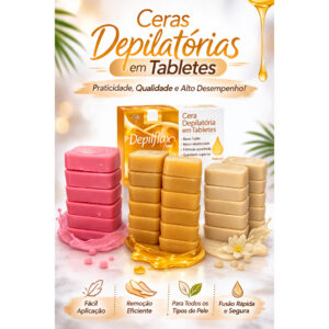 Cera Quente Depilflax Depilatória Mel Rosa Negra Coco Hortelã Morango Original em Tabletes - Oferta na Shopee