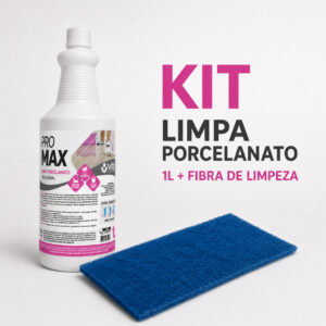 Kit Limpa Porcelanato Concentrado 1L + Fibra Limpador de Piso Removedor de Manchas - Oferta na Shopee