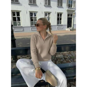 Blusa Tricot Mousse Blusa Com Ziper Manga Longa Liso Quentinho Moda Blogueira - Oferta na Shopee